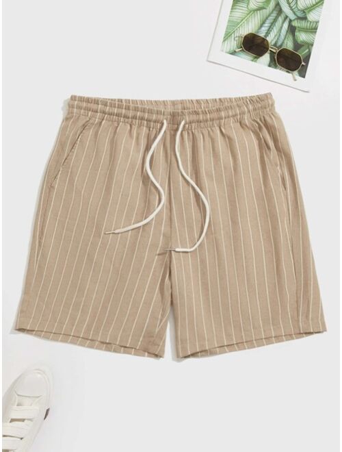 SHEIN Men Striped Drawstring Shorts