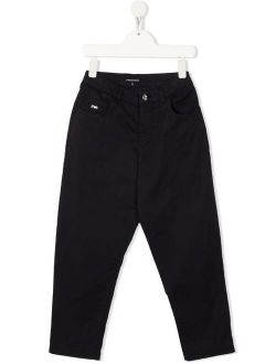 Kids straight-leg cotton pants