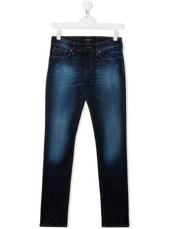 Kids faded-effect jeans