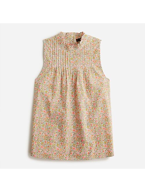 J.Crew Pintuck cotton poplin top in scattered blooms