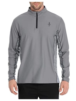 LRD Quarter Zip Golf Pullover for Men 1/4 Zip Long Sleeve Golf Shirts