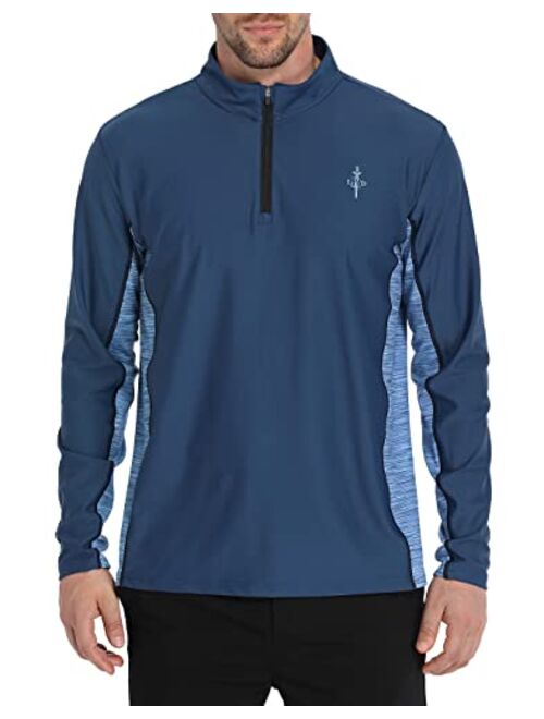 LRD Quarter Zip Golf Pullover for Men 1/4 Zip Long Sleeve Golf Shirts