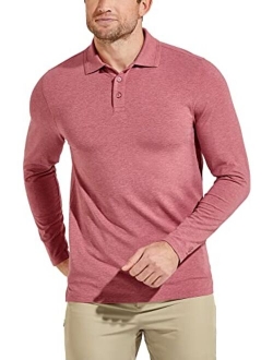 UPF 50  Men's Coppitt Long Sleeve Weekend Polo - Sun Protective