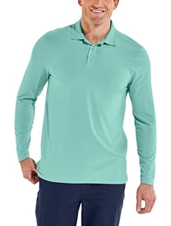 UPF 50  Men's Coppitt Long Sleeve Weekend Polo - Sun Protective