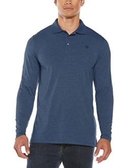 UPF 50  Men's Coppitt Long Sleeve Weekend Polo - Sun Protective