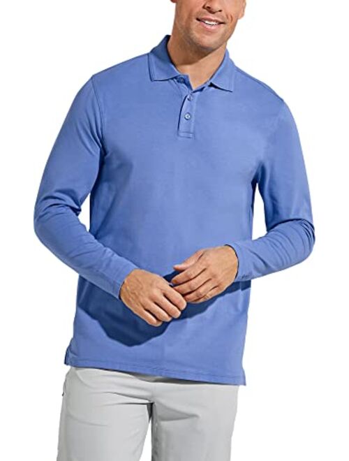 Coolibar UPF 50+ Men's Coppitt Long Sleeve Weekend Polo - Sun Protective