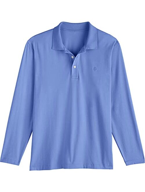 Coolibar UPF 50+ Men's Coppitt Long Sleeve Weekend Polo - Sun Protective