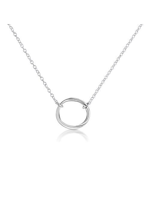 AZAGGI 925 Sterling Silver Karma Ring Circle of Life Pendant Necklace Holiday Gift Jewelry Gift