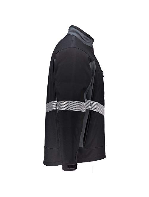 RefrigiWear Water-Resistant Enhanced Visibility Insulated Softshell Jacket with Silver Reflective Tape