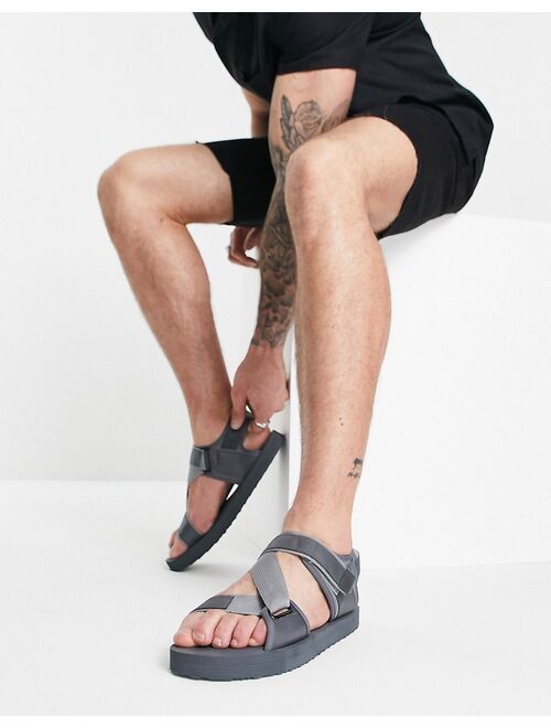 ASOS DESIGN tech sandals in grey