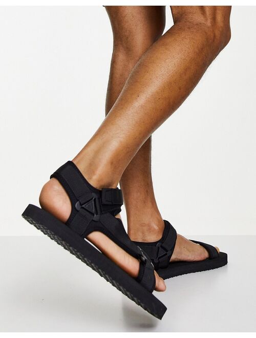 ASOS DESIGN tech sandals in black