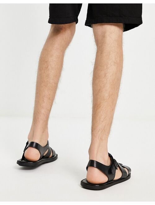 River Island fisherman sandals in black