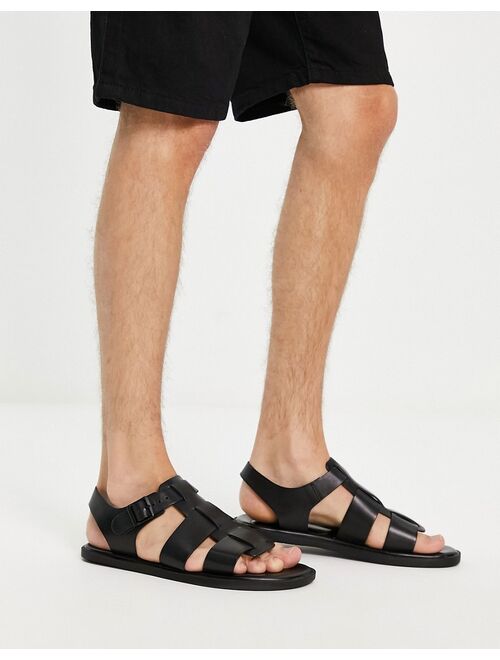 River Island fisherman sandals in black