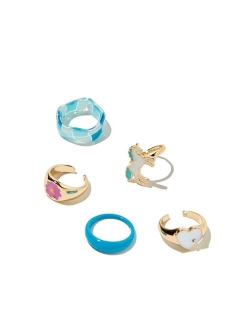 Big Girls Kids Ring, Pack of 5