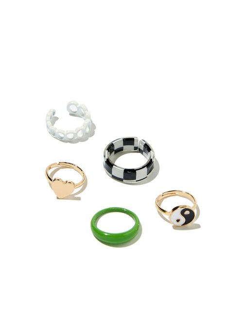 COTTON ON Big Girls Kids Ring, Pack of 5