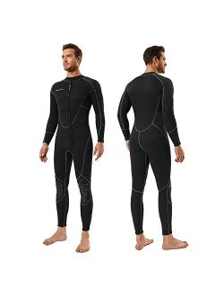 Seaskin Mens 3mm Shorty Wetsuit Womens, Full Body Diving Suit Front Zip Wetsuit for Diving Snorkeling Surfing Swimming