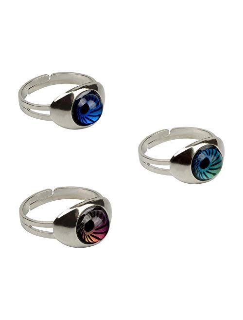 Rimobul Authentic Adjustable Mood Ring,Magic Eyes - Pack of 3