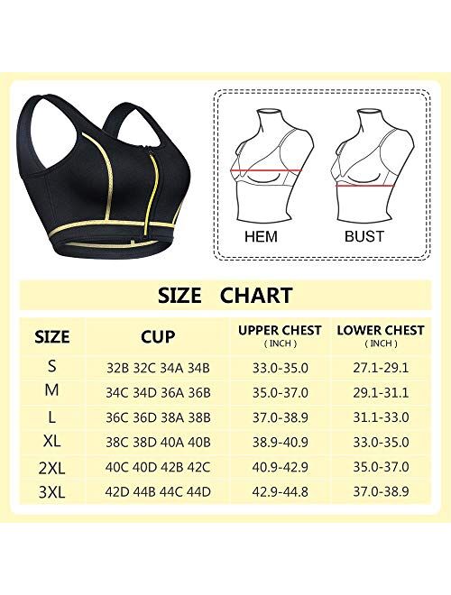 CtriLady Womens High Impact Neoprene Wetsuit Crop Tank Top Full Cup Sport Bra Vest for Surfing Snorkeling Paddling Fitness