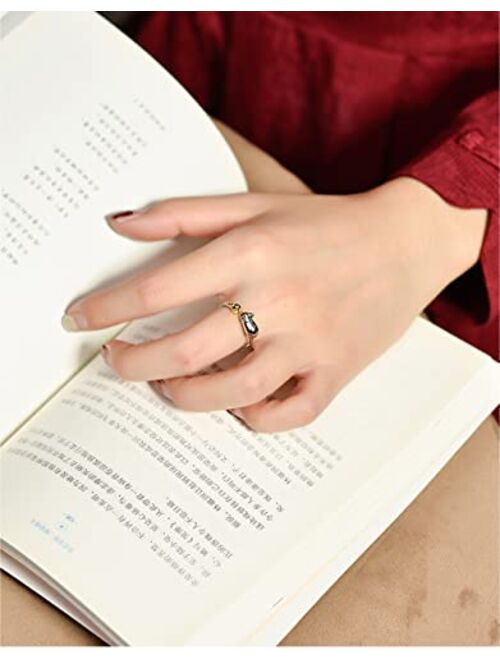 Ztuo Women 925 Sterling Silver Copper Zircon Animal Chinese Zodiac Symbol Ring Band Best Gift for Girl