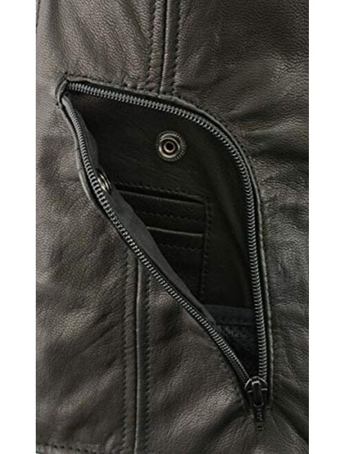 Milwaukee Leather MLL4575 Women's Black Leather Vest with Side Laces