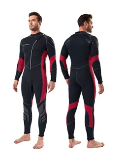 Seaskin Mens Womens Wetsuit Flame-I 3mm Neoprene Full Body Diving Suits Front Zip Wetsuit for Diving Snorkeling Surfing Swimming