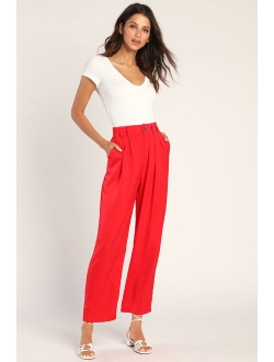 Sophisticated Take Yellow High-Waisted Trouser Pants