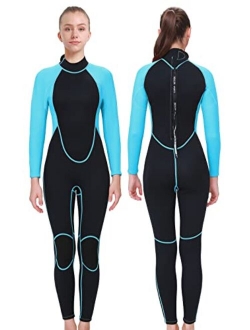 REALON Wetsuit Men 3/2mm Surfing Snorkeling Kayaking Neoprene Full Body 4/3mm Scuba Diving Wetsuits 5/4mm One Piece Wet Suit Cold Water Male Spring Suits