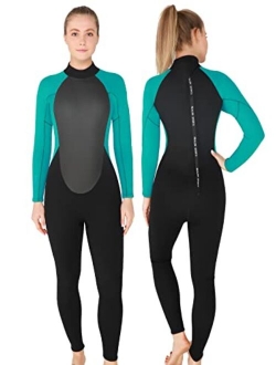 REALON Wetsuit Men 3/2mm Surfing Snorkeling Kayaking Neoprene Full Body 4/3mm Scuba Diving Wetsuits 5/4mm One Piece Wet Suit Cold Water Male Spring Suits