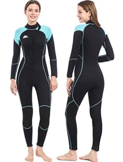 XUKER Women Men Wetsuit 2mm 3mm, Neoprene Wet Suits Front/Back Zip in Cold Water Full Body Dive Suit for Diving Snorkeling Surfing Swimming Canoeing