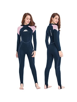 XUKER Women Men Wetsuit 2mm 3mm, Neoprene Wet Suits Front/Back Zip in Cold Water Full Body Dive Suit for Diving Snorkeling Surfing Swimming Canoeing