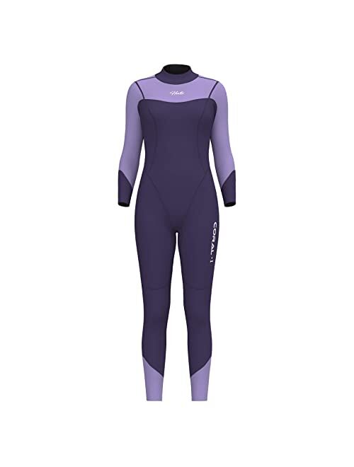 Hevto Women Wetsuits 3/2mm Neoprene Surfing Swimming Diving SUP Full Suits Keep Warm in Cold Water