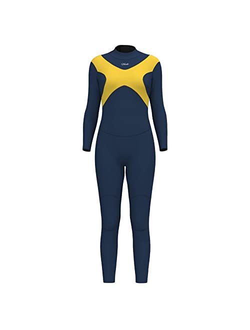 Hevto Women Wetsuits 3/2mm Neoprene Surfing Swimming Diving SUP Full Suits Keep Warm in Cold Water