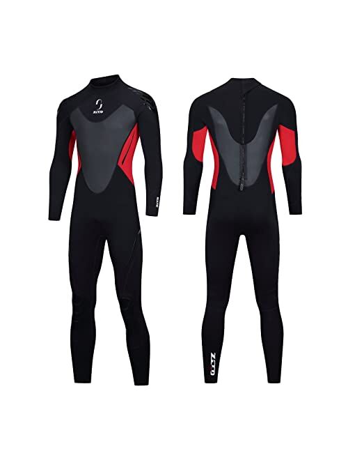 ZCCO 3mm Neoprene Wetsuit Full Body Long Sleeve Back Zip Neoprene Diving Suit Thermal Suit for Water Sports Kayakboarding Surfing Snorkeling Scuba Diving Swimming