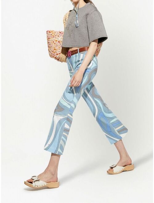 PUCCI graphic-print cropped trousers