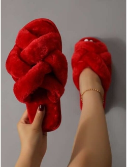 Crossover Strap Bedroom Slippers