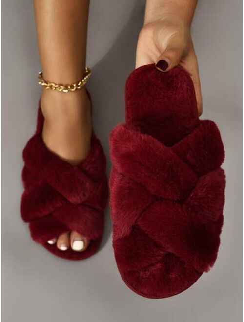 Shein Crossover Strap Bedroom Slippers