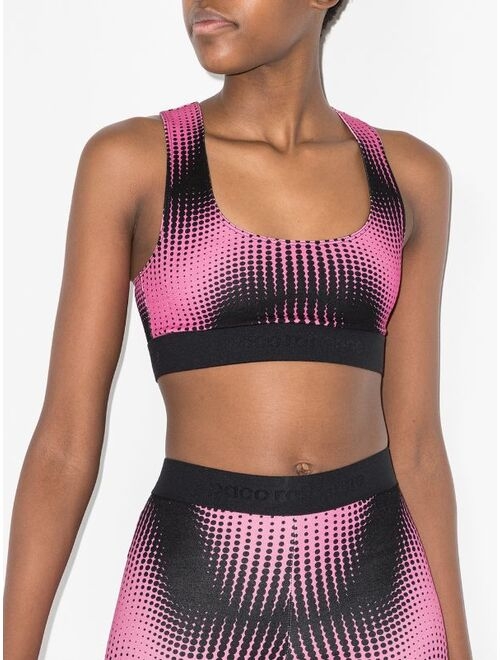 Paco Rabanne geometric-print sports bra