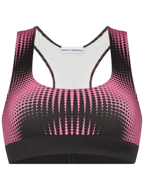 Paco Rabanne geometric-print sports bra