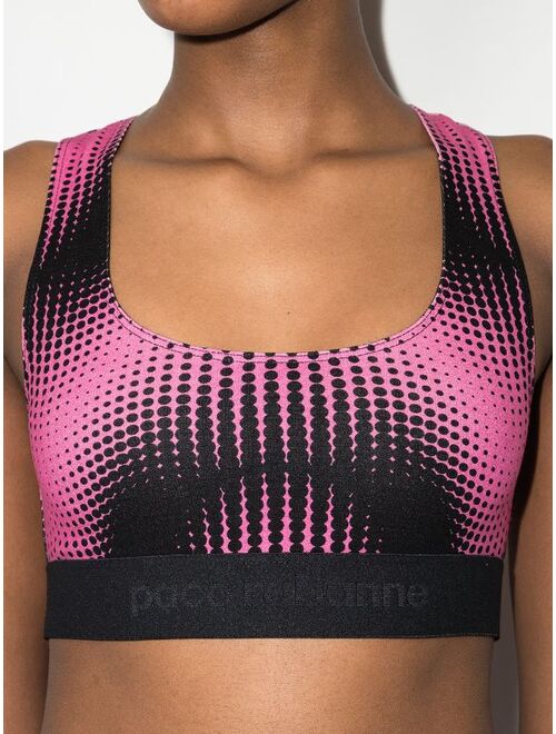 Paco Rabanne geometric-print sports bra