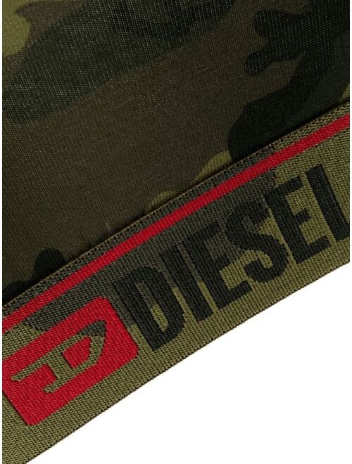 Diesel camouflage print sports bra