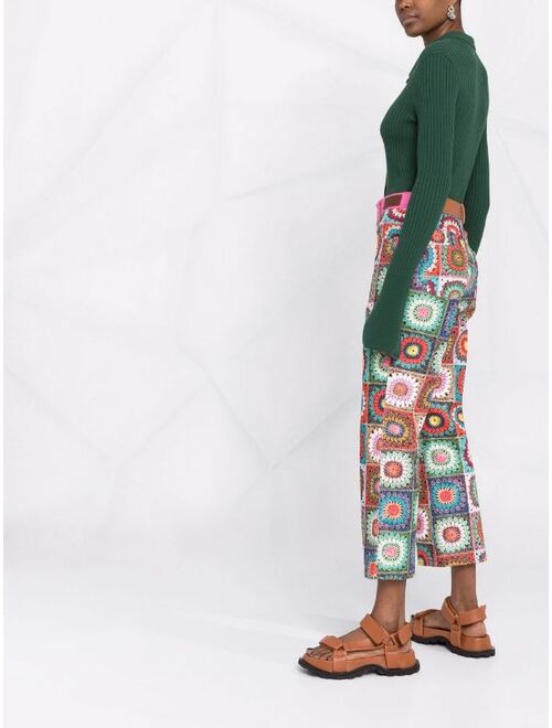 Andersson Bell Irene crochet printed trousers