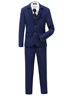 YuanLu Boys Tuxedo for Kids Toddler Boy Formal Suits Set No Tail