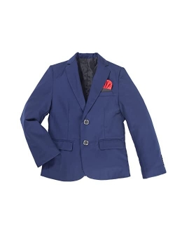 GETUBACK Boys' Bazer Flex Stretch Suit Jacket with Fake Napkins and Bow tie