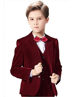 Yavakoor Boy Vlevet Blazer Suit Jacket for Boys Formal