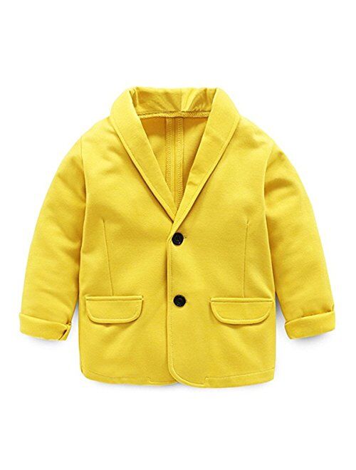 REWANGOING Little Kids Boys Girls Casual Fashion Blazers Jackets Coat Suit Outerwear