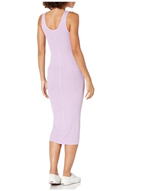 Enza Costa Women's Stretch Silk Rib Tank Midi Dress