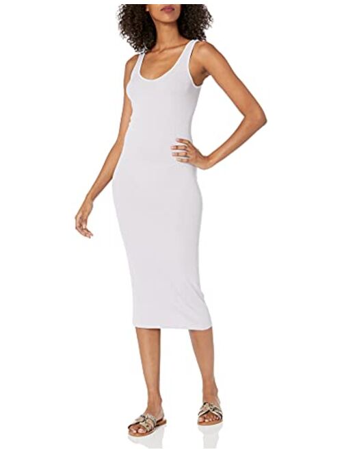 Enza Costa Women's Stretch Silk Rib Tank Midi Dress