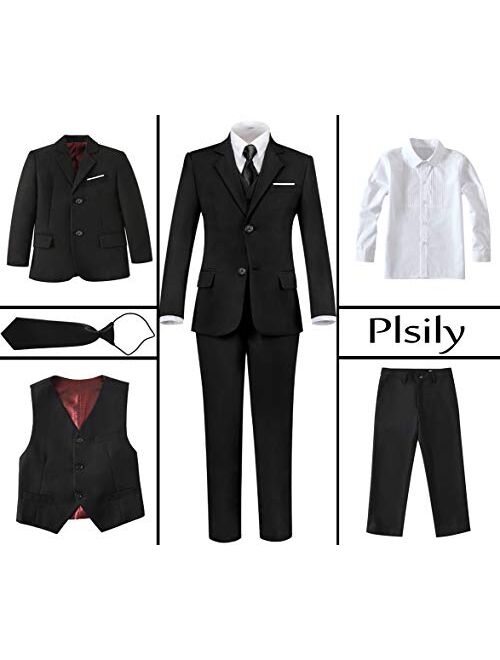 Plsily Boys Suits Toddler Foraml Kids Complete Wedding Outfit Dresswear