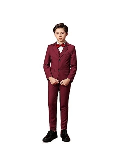 Boihedy Boys Suits for Kids Formal 5 Piece Dress Suit Set Complete Outfit