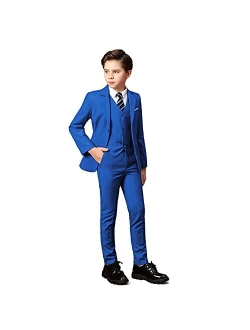 Boihedy Boys Suits for Kids Formal 5 Piece Dress Suit Set Complete Outfit